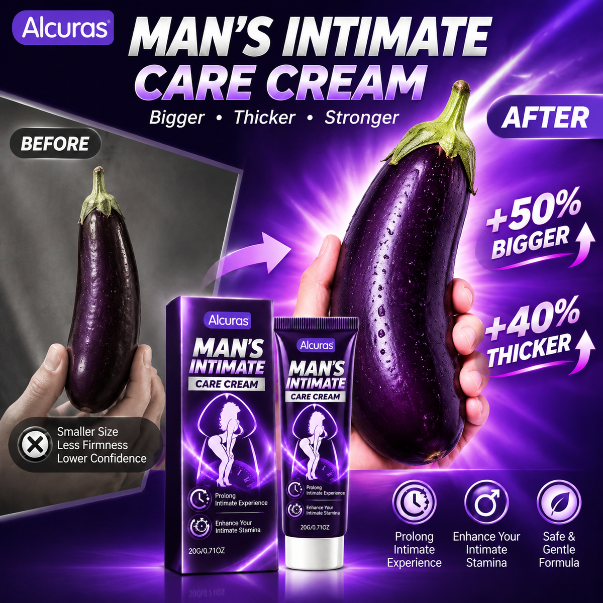 Alcuras® Man's Care Cream 🔥Ultra-long-lasting and extra-thick