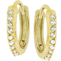 Classic Petite Hoop Earrings, Goldtone