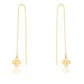 Patricia Gold Clover Threader Earrings