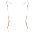 Luna Rose Gold Delicate Moon Drop Earrings