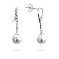 Pearl & Cubic Zirconia Dangle Earrings