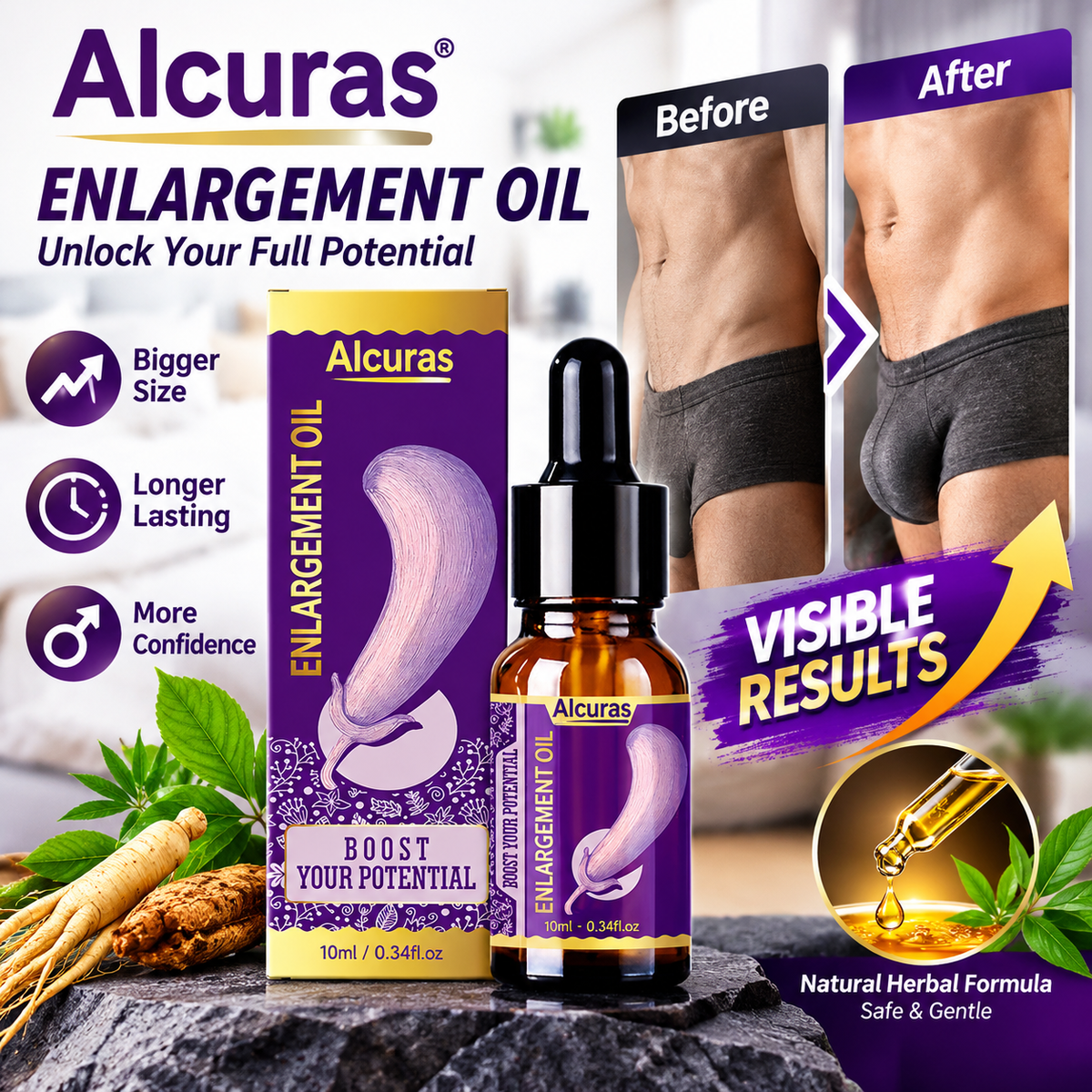 Alcuras® Unlock Your Full Potential: Bigger, Stronger & Lasting Longer Naturally!
