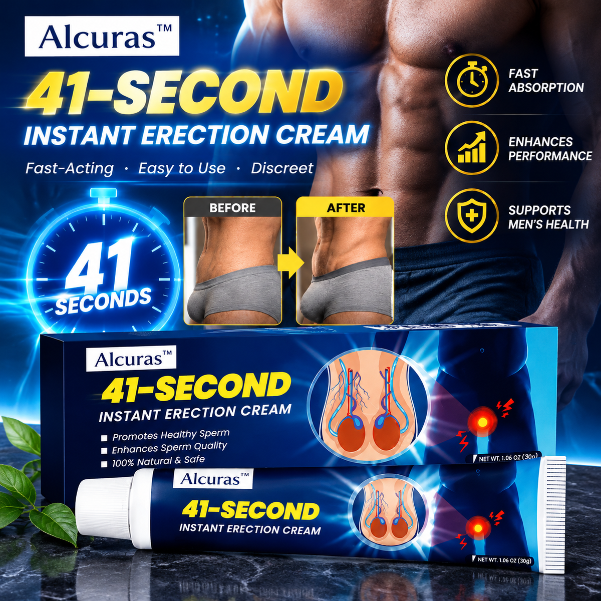Alcuras™ 41-Second Instant Erection Cream – Feel it work in 41 sec, rock-hard results, fast-acting & powerful. 🚀