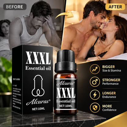 Alcuras® Massage Oil for Men (XXXL) 🔥 Extra Potent, Extra Long-Lasting
