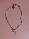 Lush Heart Necklace - Silver