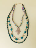 Layered Boho Necklace - Green