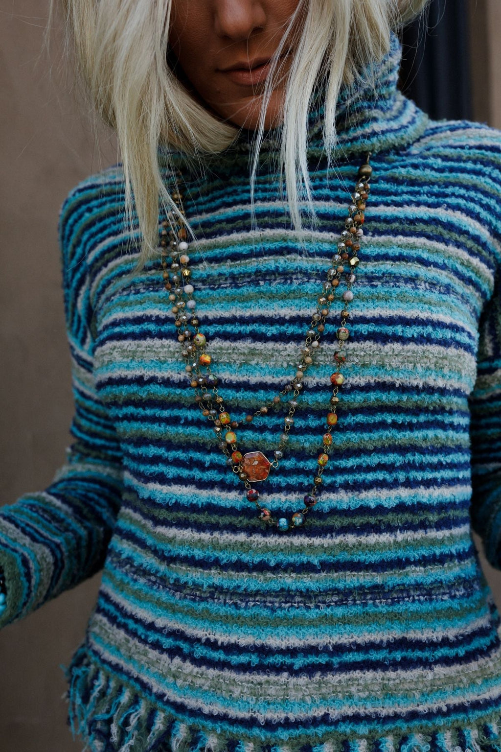 Gotta Glow Cascading Necklace - Orange
