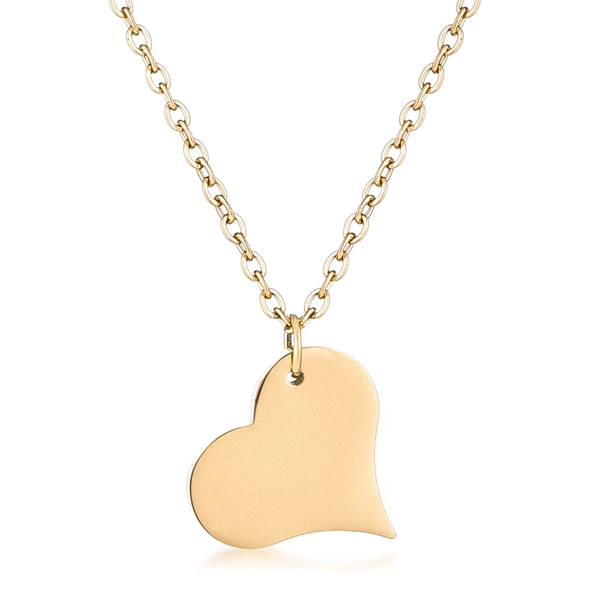 Goldtone Heart Pendant Necklace