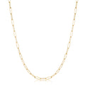 16" Gold Plated Petite Paperclip Chain Necklace