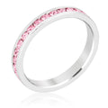 Pink Crystal Stackable Ring