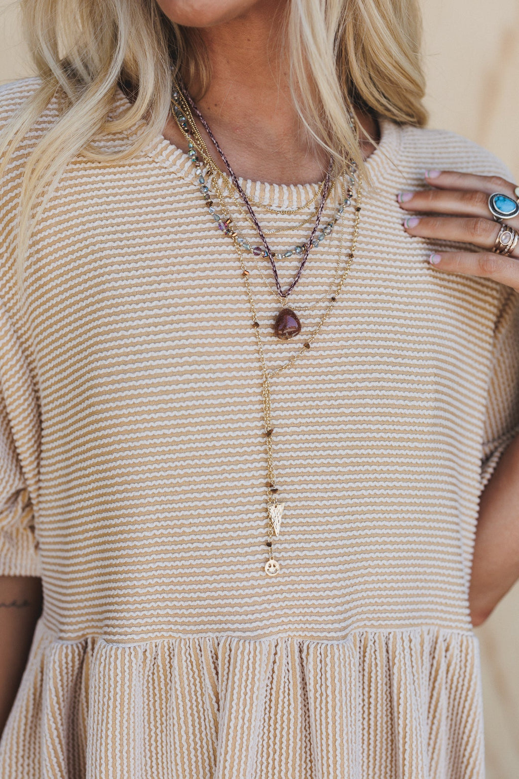 Saturn Layered Necklace - Gold