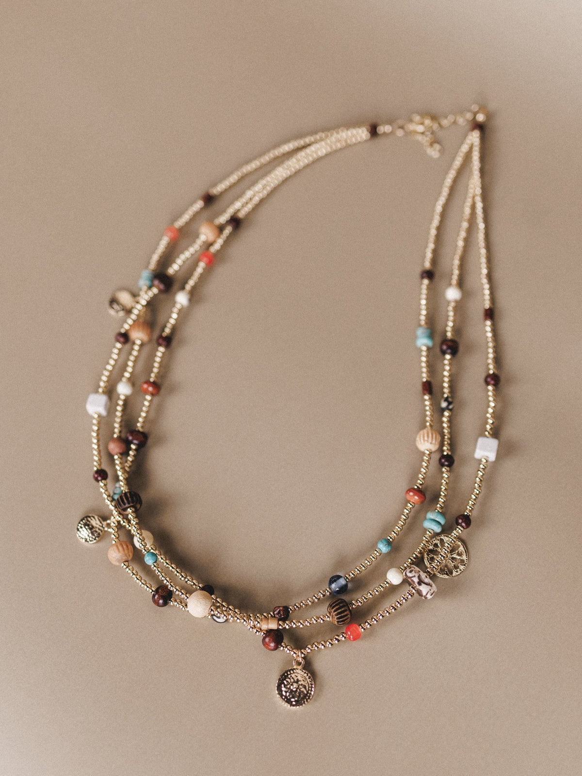 Lost And Found Layered Necklace - Gold Multi