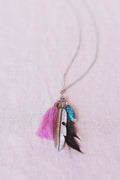 Featherlight Necklace - Purple