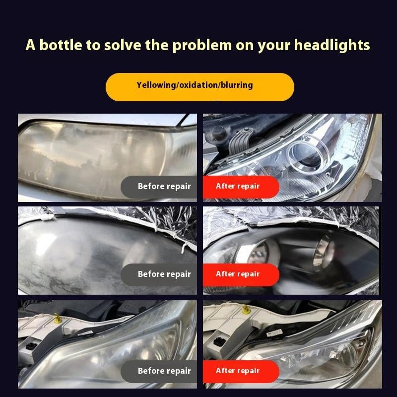 🚘Alcuras® Automotive Headlamp Restoration Fluid Kit