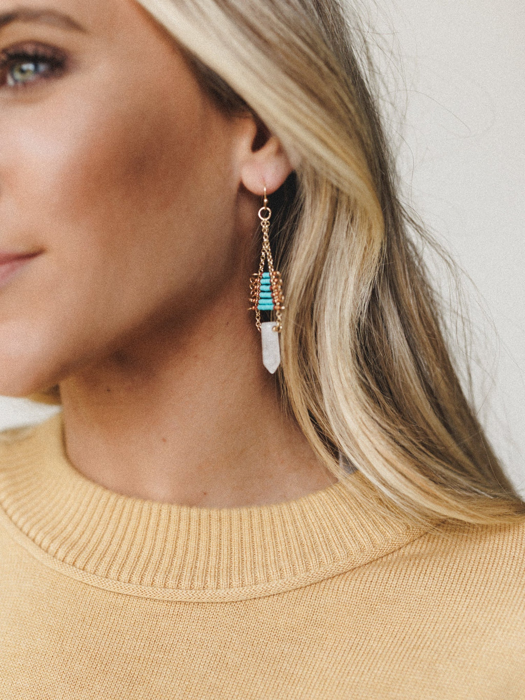 Twila Crystal Drop Earrings - Multi