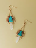 Twila Crystal Drop Earrings - Multi