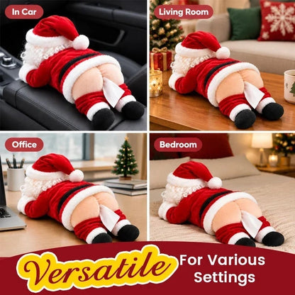 🎅 Funny Santa Butt Tissue Box – The Cheekiest Christmas Decor! - 30 cm High
