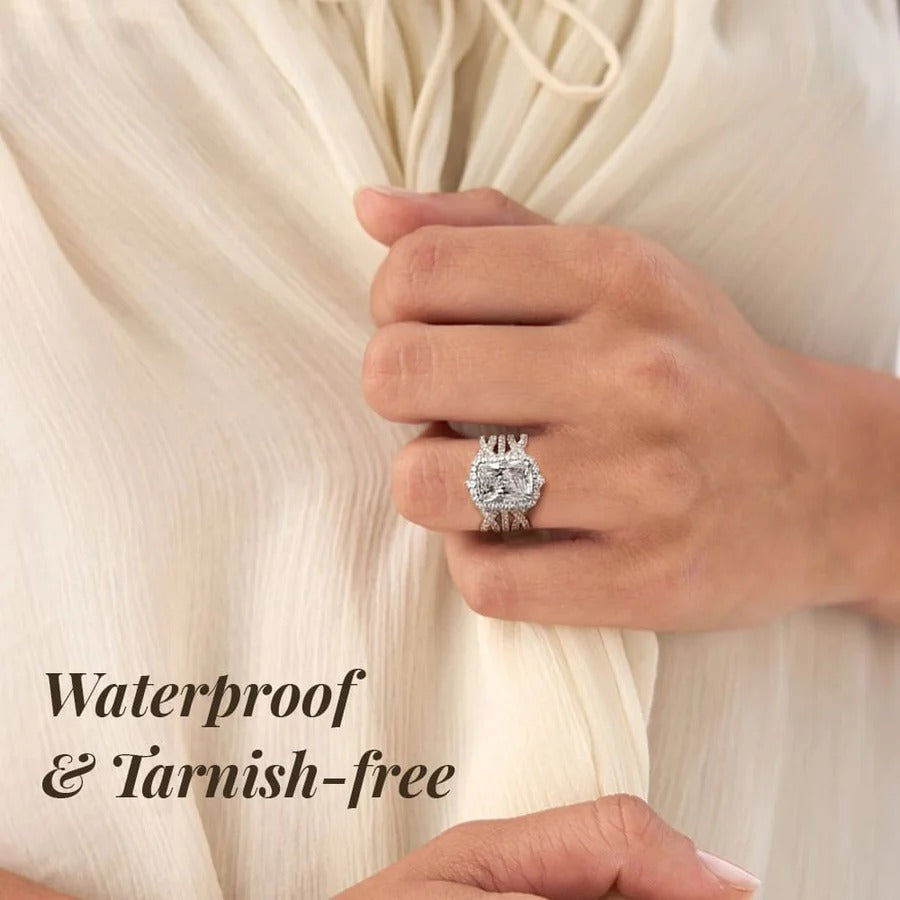 ✨ 2-in-1 Radiant Cut Stackable Ring Set – One Ring, Endless Elegance 💎