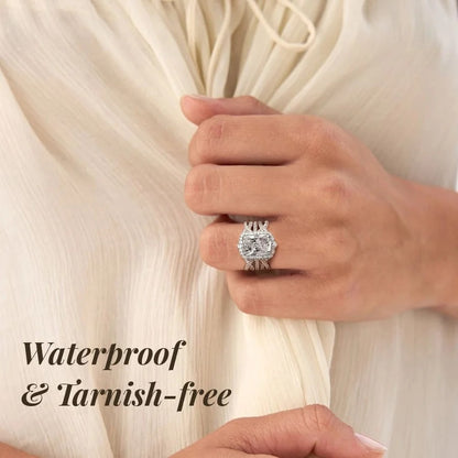 ✨ 2-in-1 Radiant Cut Stackable Ring Set – One Ring, Endless Elegance 💎