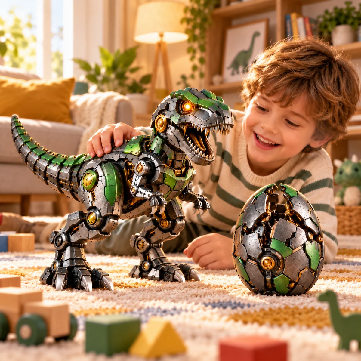 🦖🥚 NEW ARRIVAL🔥 Mechanical T-Rex Egg – From Mysterious Egg to Mighty Robotic Dinosaur! 🥚⚙️✨