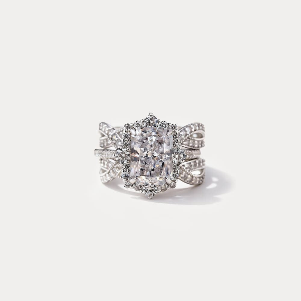 ✨ 2-in-1 Radiant Cut Stackable Ring Set – One Ring, Endless Elegance 💎