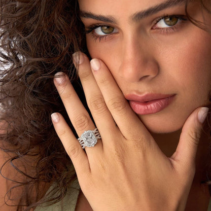 ✨ 2-in-1 Radiant Cut Stackable Ring Set – One Ring, Endless Elegance 💎