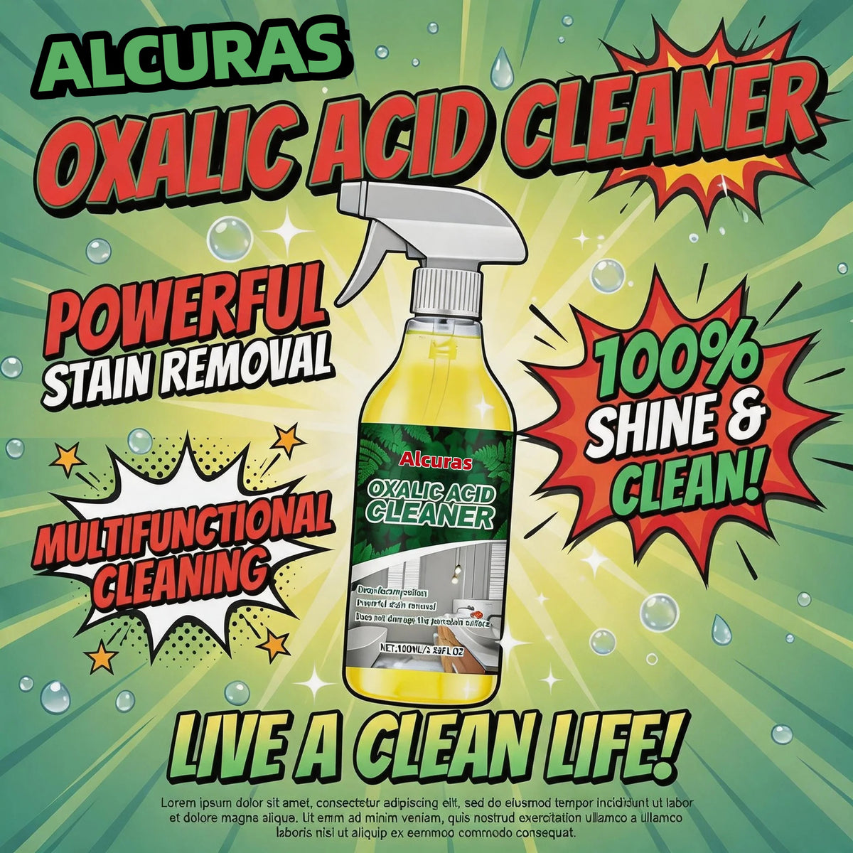 🔥Alcuras🔥Bathroom Cleaner for Tough Toilet & Sink Stains